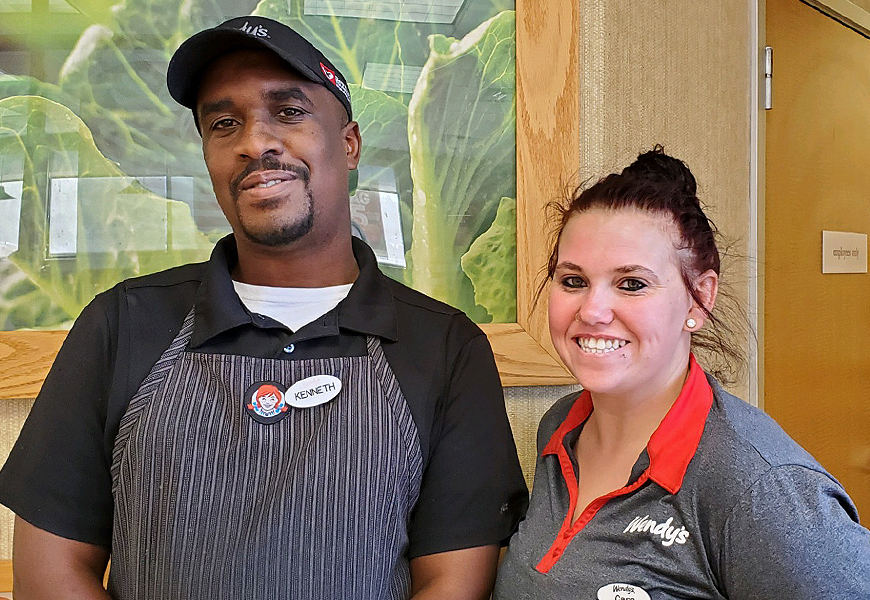 Kenneth on the job at Wendy's