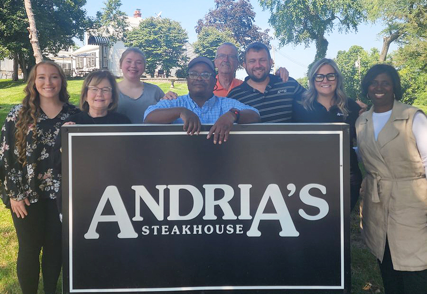 Daryl on the job at Andria’s Steakhouse.